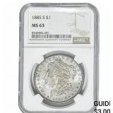 1885-S Morgan Silver Dollar NGC MS63