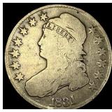 1831 Capped Bust Silver Half Dollar NICELY  CIRCU
