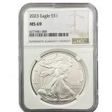 2023 Silver Eagle NGC MS69