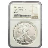 2021 Silver Eagle NGC MS69