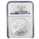 2009 Silver Eagle NGC MS69