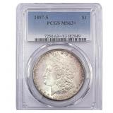 1897-S Morgan Silver Dollar PCGS MS63+