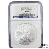 2009 Silver Eagle NGC MS69
