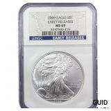 2009 Silver Eagle NGC MS69