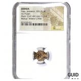 Judaea Alex, Jannaeus 103-76 BC Bronze Purtah NGC