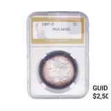 1887-O Morgan Silver Dollar PGA MS65