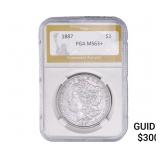 1887 Morgan Silver Dollar PGA MS63+