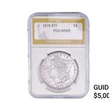 1878 8TF Morgan Silver Dollar PGA MS65
