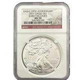 2011 Silver Eagle NGC MS70