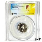 Roman Faustina Sr.,AD 138-140/1 AR Denarius PNC F