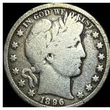 1896-O Silver Barber Half Dollar NICELY CIRCULATED