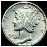 1924-S Silver Mercury Dime CHOICE AU