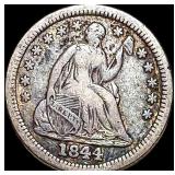 1844 Seated Liberty Half Dime LIGHTLY CIRCULATED