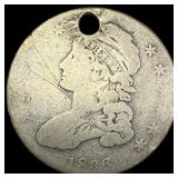 1836 Capped Bust Half Dollar (holed) HIGH GRADE