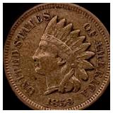 1859 Copper-Nickel Indian Head Cent NEARLY UNCIRCU