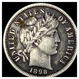 1898-S Silver Barber Dime LIGHTLY CIRCULATED