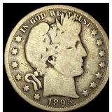 1895-S Silver Barber Half Dollar NICELY  CIRCULAT