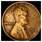 1912-S Lincoln Wheat Cent LIGHTLY CIRCULATED