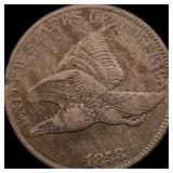 1858 Copper-Nickel Flying Eagle Cent NEARLY UNCIRC