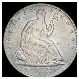 1853-D Arrows Seated Liberty Half Dollar NEARLY UN