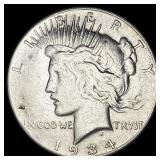 1934 Silver Peace Dollar CLOSELY UNCIRCULATED