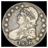 1826 Capped Bust Half Dollar LIGHTLY CIRCULATED