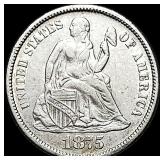 1875-CC Seated Liberty Dime CLOSELY UNCIRCULATED