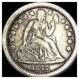 1842-O Seated Liberty Dime NEARLY UNCIRCULATED