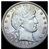 1901 Barber Quarter CHOICE AU