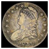 1824 Capped Bust Half Dollar LIGHTLY CIRCULATED