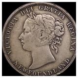 1881 Newfoundland Silver 50 Cents NEARLY UNCIRCULA