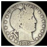 1915 Silver Barber Half Dollar NICELY  CIRCULATED