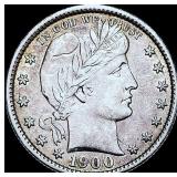 1900-S Silver Barber Quarter CHOICE AU