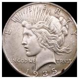 1935 Silver Peace Dollar CLOSELY UNCIRCULATED