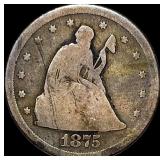 1875 Seated Liberty Quarter NICELY CIRCULATED