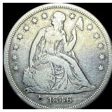 1846-O Silver Seated Liberty Dollar LIGHTLY CIRCUL