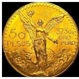 Gold 50 Pesos 1929 Mexico UNCIRCULATED