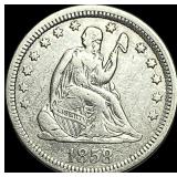 1858 Seated Liberty Silver Quarter LIGHTLY CIRCULA