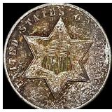 1861 Silver Three Cent CLOSELY UNCIRCULATED
