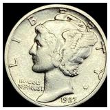 1927-D Mercury Dime NEARLY UNCIRCULATED