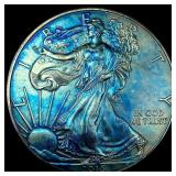 2015 Toned 1oz Silver American Eagle $1 GEM  BU
