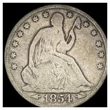 1854-O Silver Half Dollar (Seated Liberty) NICELY
