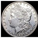 1887-S Silver Morgan Dollar CHOICE AU