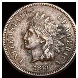 1873 Indian Head Cent NEARLY UNCIRCULATED