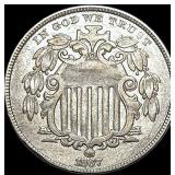 1867 Shield Nickel LIGHTLY CIRCULATED
