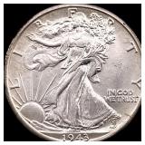 1943-S Silver Walking Liberty Half Dollar UNCIRCUL