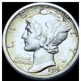 1916-S Silver Mercury Dime CHOICE AU
