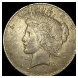 1922 Silver Peace Dollar NEARLY UNCIRCULATED