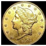 1905-S Gold $20 Liberty Head Double Eagle  CHOICE