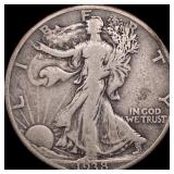 1938-D Silver Half Dollar Walking Liberty LIGHTLY